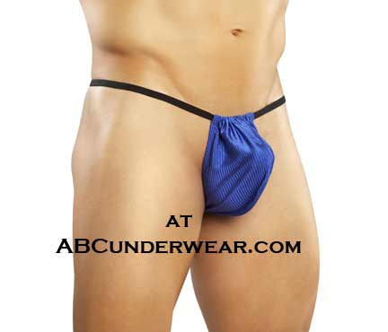 Blue Rib Posing Strap G-string for men