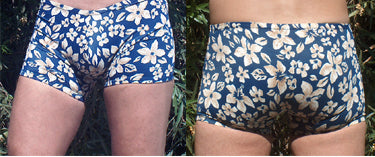 Blue Tropical Short Swimsuit