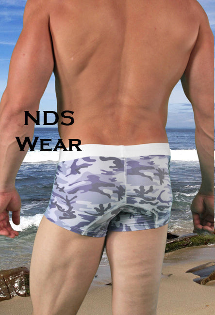 Cain's Sexy Grey Camo Swim Short