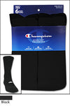 Champion Black Men's Performance Crew Socks 6 Pack-ABCunderwear.com-ABC Underwear