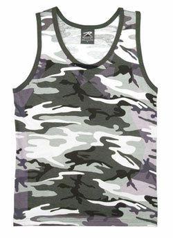 City Camo Mens Tank Top - Faded Camo - Clearance