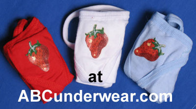 Clearance Sale: 3-Pack of Ladies' Strawberry G-Strings-ABC Underwear-ABC Underwear