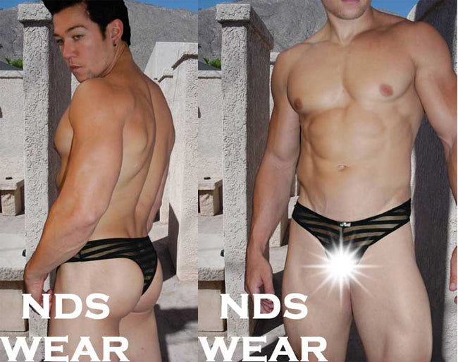 Clearance Sale: Leo Sheer Stripe Men's Thong - Limited Stock
