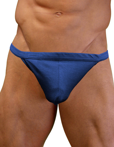 Clearance Sale: NDS Wear Men's Cotton Mesh G-string in Blue-NDS Wear-ABC Underwear