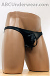 Clearance Sale: NDS Wear Men's Leather Look Zip Pouch Thong-NDS Wear-ABC Underwear