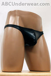 Clearance Sale: NDS Wear Men's Leather Look Zip Pouch Thong-NDS Wear-ABC Underwear