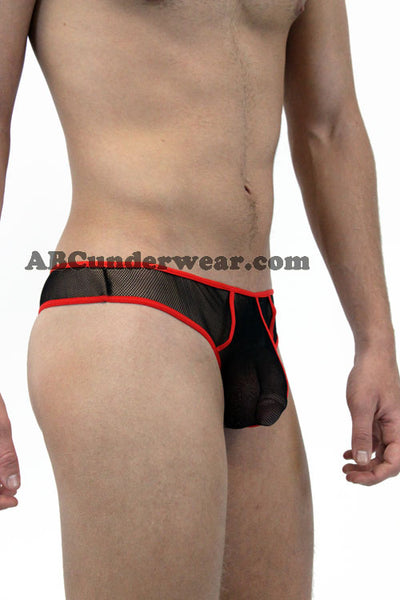 Clearance Sale: Stylish Mesh Sheer Men's Thong for Rave Enthusiasts-NEPTIO-ABC Underwear