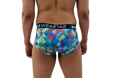 Contemporary Diamond-Patterned Men's Boxer Briefs - BLOWOUT SALE!