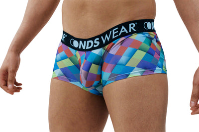 Contemporary Diamond-Patterned Men's Boxer Briefs - BLOWOUT SALE!