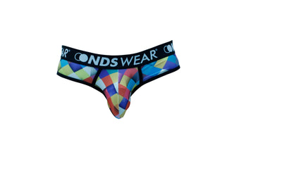 Contemporary Diamond-Patterned Men's Briefs-NDS Wear-ABC Underwear