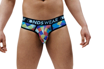 Contemporary Diamond-Patterned Men's Briefs - BLOWOUT SALE!