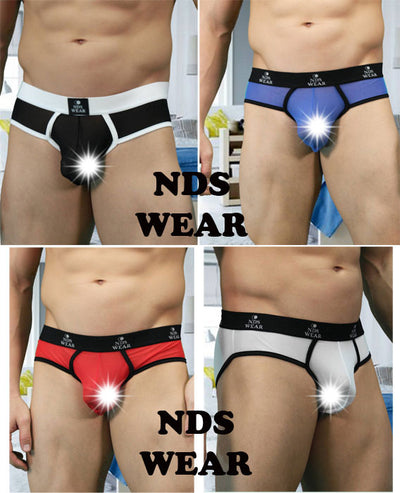 Contrast Net Brief-NDS Wear-ABC Underwear