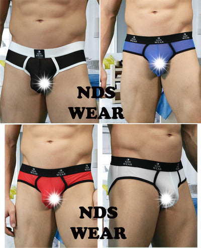 Contrast Net Pouch Brief for Men - BLOWOUT SALE!