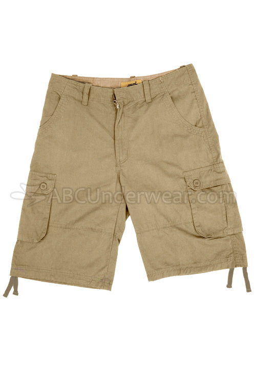 Cotton Cargo Shorts - Khaki