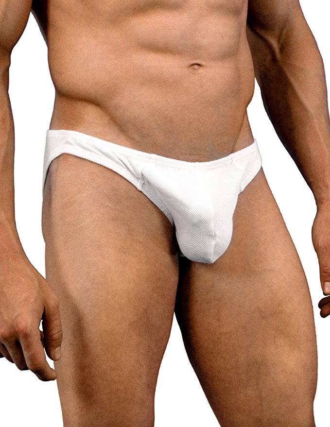 Euro Male Spandex Pouch Butt Contour Brief Underwear - Orange