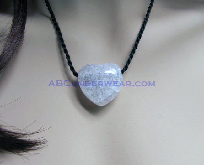 Crackle Quartz Heart Choker