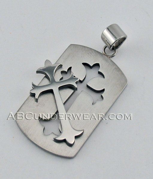 Cross Dog Tag Necklace