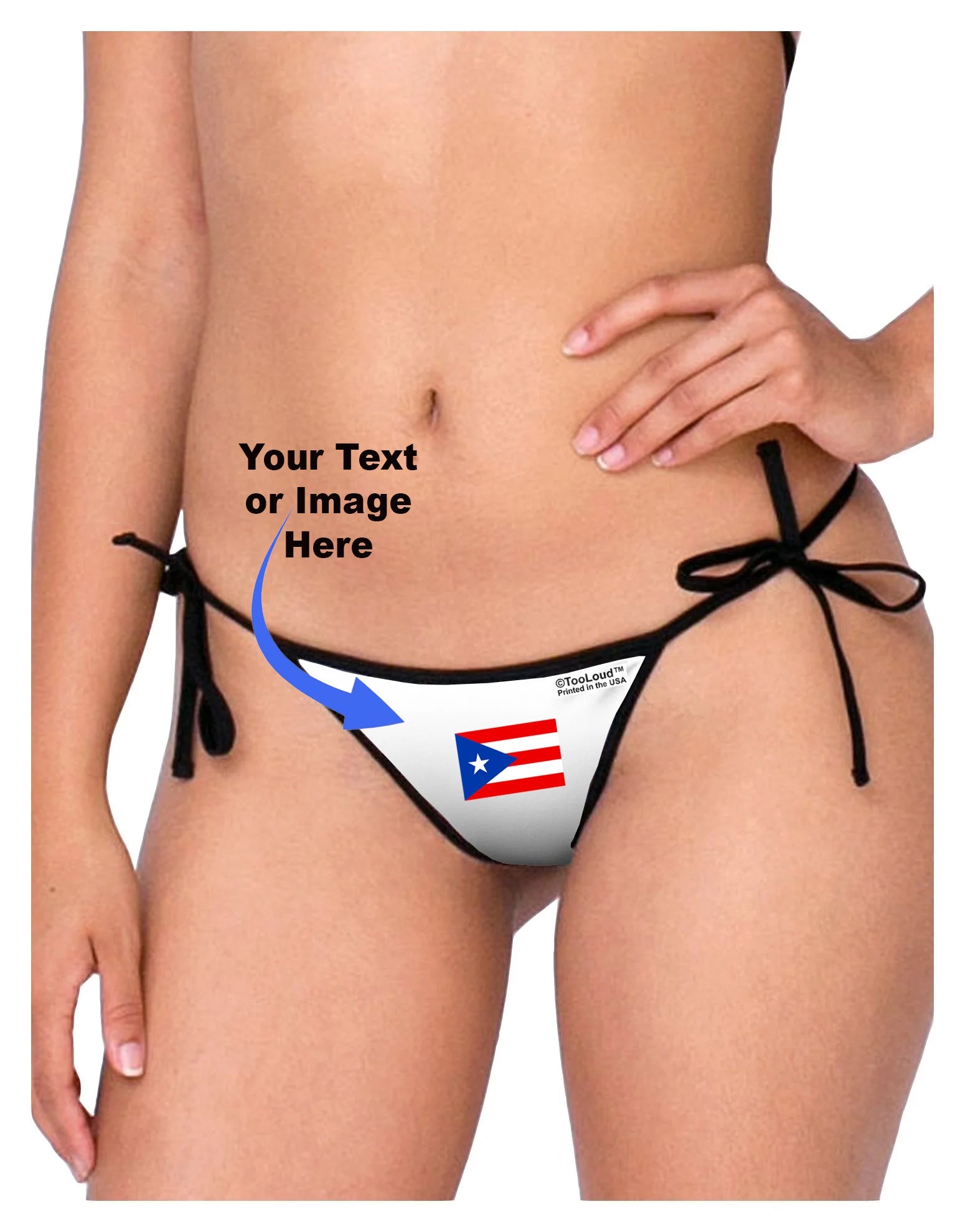 Personalized Underware Photo Thong Panties With Your Words Printed