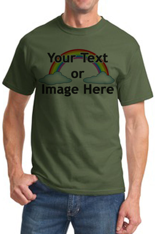 Custom Personalized Olive Green T-Shirt