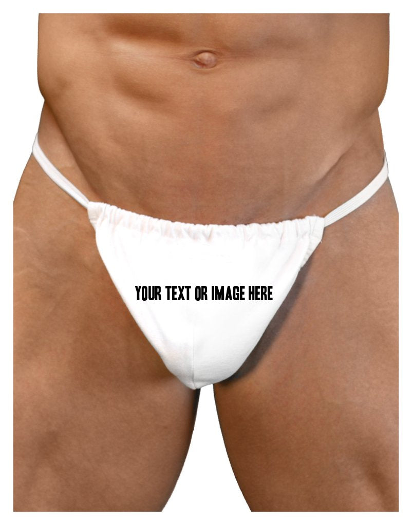 ABC Underwear Custom Printed Men's G-String: Personalize Your Style with 100% Cotton Thong Small-Medium / White