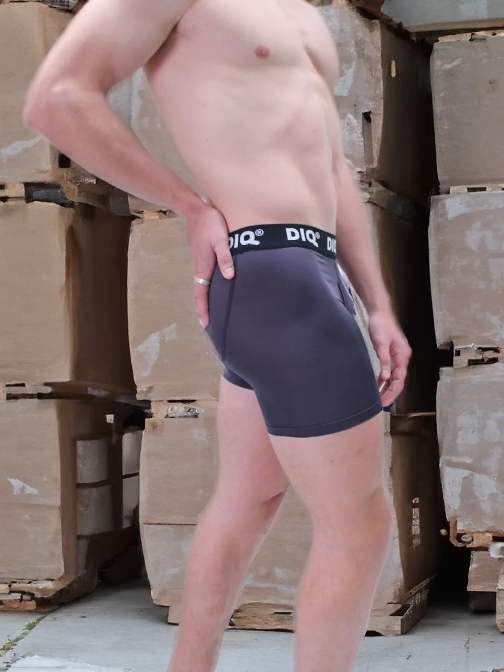 DIQ Sport Mesh Boxer Brief Fly Front Underwear for Men - 2 Pack