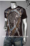 Designer Stone Print Lion & Shield-T2G TEES-ABC Underwear