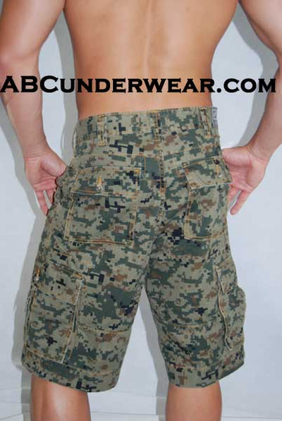 Digital Camo Cargo Shorts - 28" Clearance-ABCunderwear.com-ABC Underwear