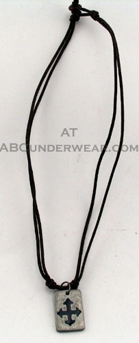 Double Cord Cross Necklace Choker