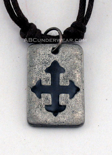 Double Cord Cross Necklace Choker