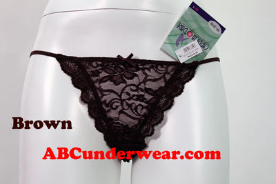 Elegant Floral Lace Thong for Women-Capricia O' Dare-ABC Underwear