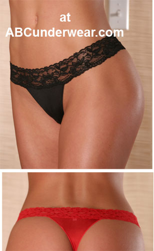 Elegant Lace-Adorned Women's G-String