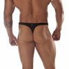 Elegant Men's Sheer Black Panther Stripe Thong-NDS Wear-ABC Underwear