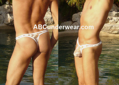 Elegant Sheer Brown Camo Thong: A Stylish Addition to Your Lingerie Collection-ABC Underwear-ABC Underwear