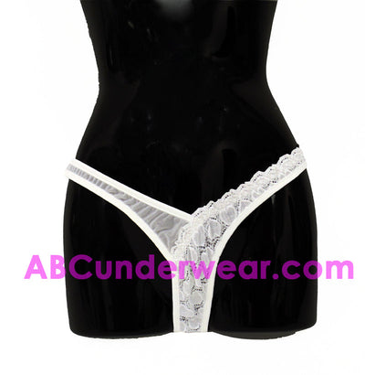 Elegant Sheer Lycra Heart Lace Thong-Coquette-ABC Underwear