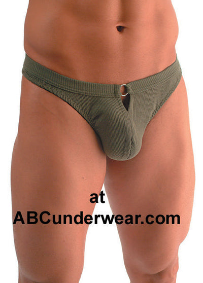 Elegant Silver Front Ring Thong for a Sophisticated Look-Gregg Homme-ABC Underwear
