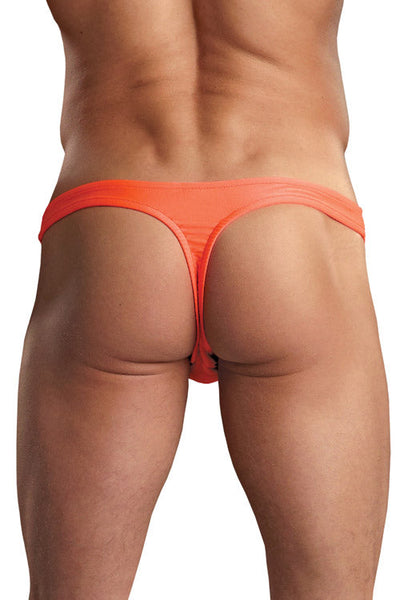 Euro Men's Spandex Pouch Thong Underwear in Vibrant Orange-Male Power-ABC Underwear