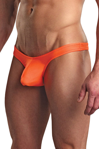 Euro Men's Spandex Pouch Thong Underwear in Vibrant Orange-Male Power-ABC Underwear