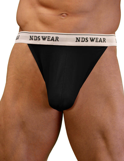 Exclusive Closeout: NDS Wear Men's Stretch Cotton Brazilian Thong in Black-NDS Wear-ABC Underwear