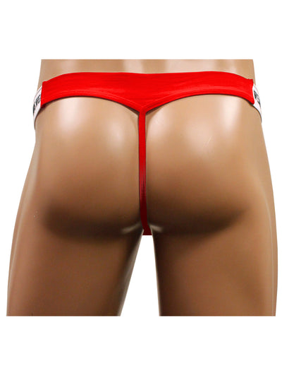 Exclusive Closeout: NDS Wear Men's Stretch Cotton Brazilian Thong in Red-NDS Wear-ABC Underwear