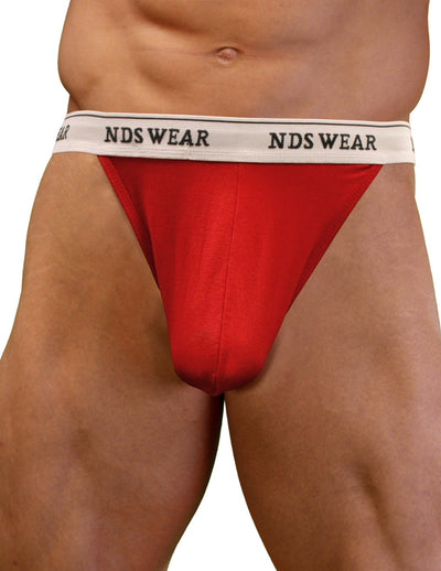 Exclusive Closeout: NDS Wear Men's Stretch Cotton Brazilian Thong in Red-NDS Wear-ABC Underwear