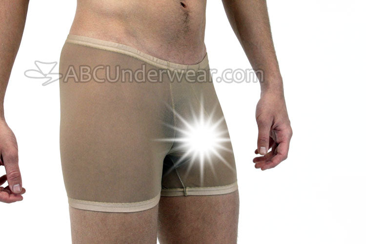 Exhibitionist Sheer Nude Flesh Tone Mens Boxer Brief