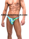 Exquisite Island Turquoise Thong Swimsuit Collection-Male Power-ABC Underwear