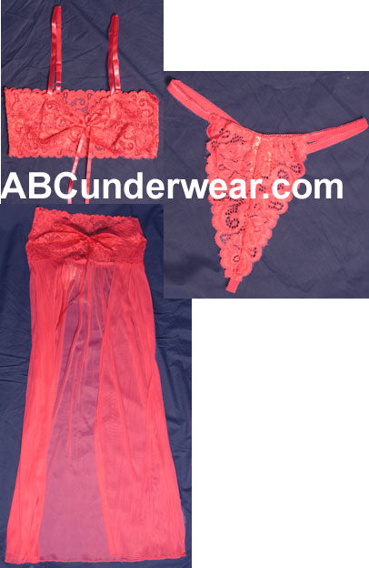 Exquisite Lace and Mesh Lingerie Set