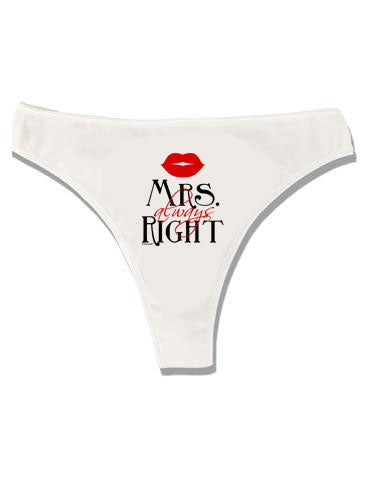 Exquisite and Empowering: The Mrs. Always Right Lesbian Women's 2pc Thong Underwear Set-ABC Underwear-ABC Underwear