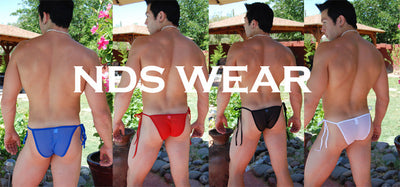 Fabian's Net String Tie Bikini - Sexy Sheer Mens Underwear-NDS WEAR-ABC Underwear