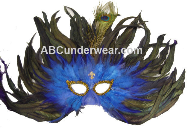 Feather Mask Fleur De Lis