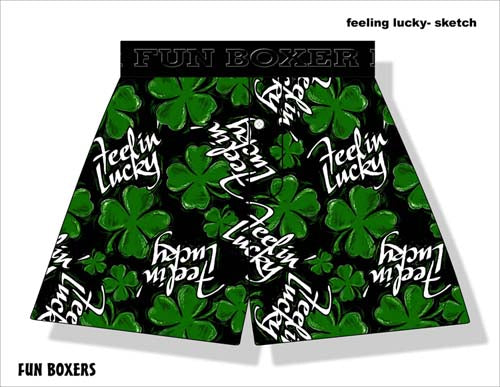 Feeling Lucky Sketch Boxer Short -Closeout