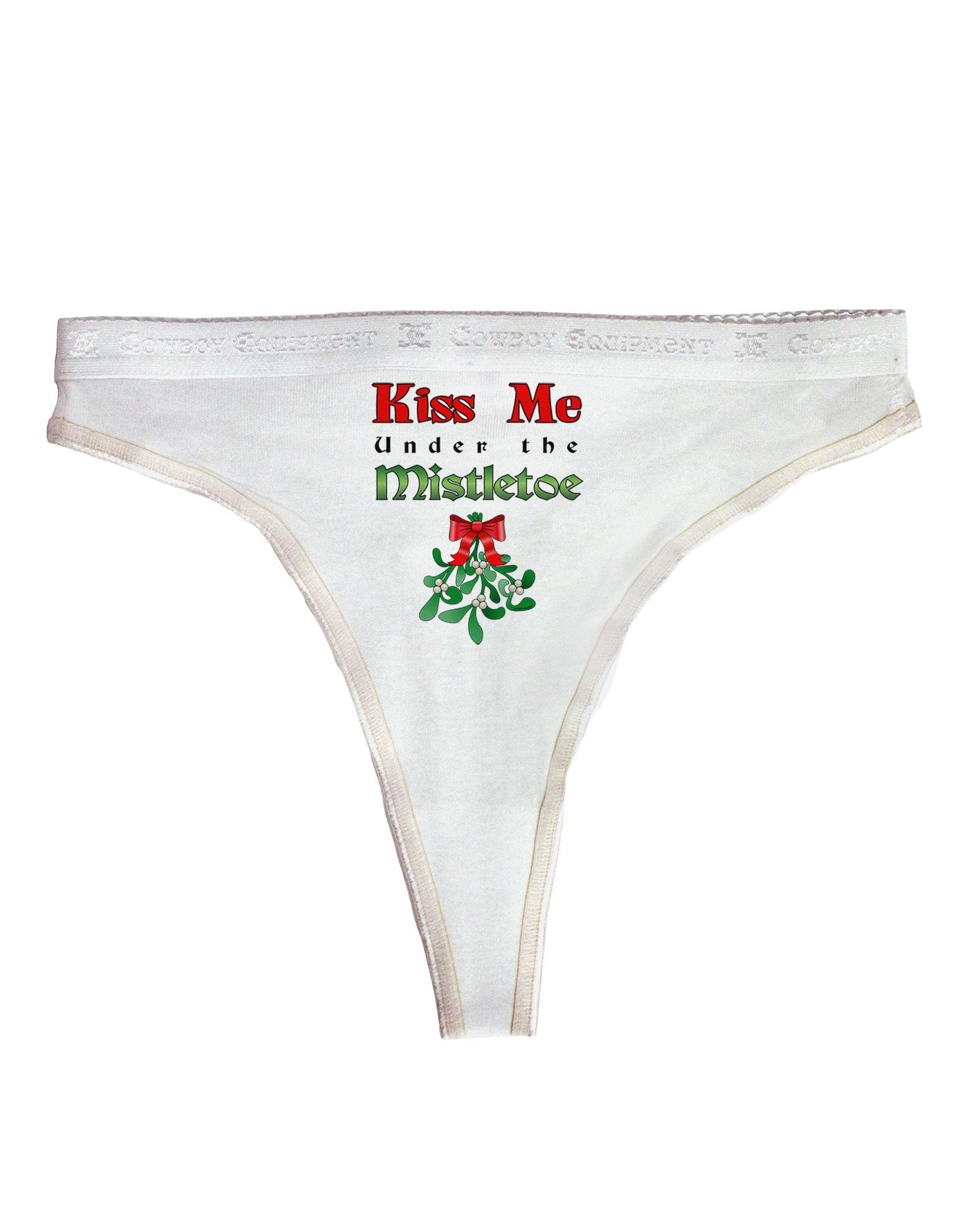 Shop Kiss Me Under the Mistletoe Thong Underwear - XS to L Sizes - ABC  Underwear
