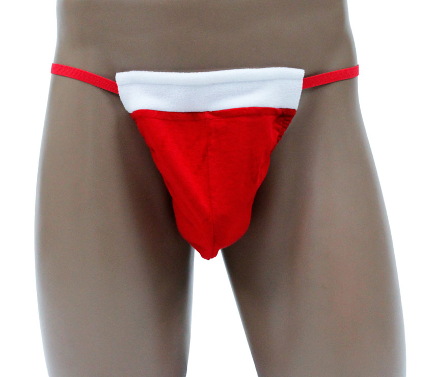 Santa Posing Strap - Christmas Underwear for Men