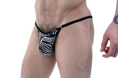 Festivo Black Zebra String Brief Men's Underwear by NDS Wear-NDS WEAR-ABC Underwear